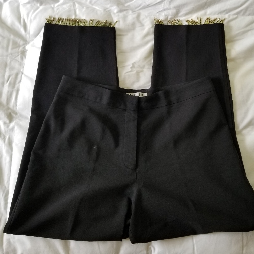 Selia Pants with Christmas green accent